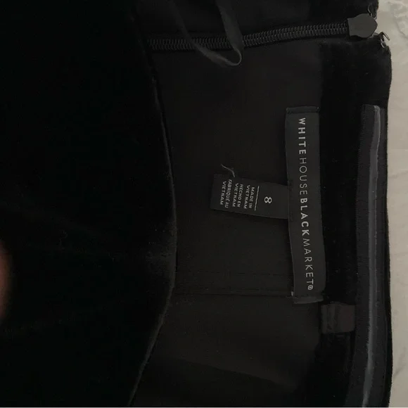 White House Black Market Strapless Black Velvet Bustier Top - Picture 3 of 3